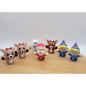 Rudolph the Red Nosed Reindeer Misfit Toys Finger Puppets 7pc Set Prestige Toy
